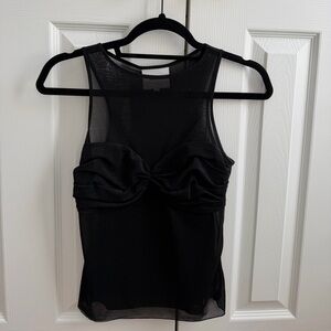Reformation Black Sheer Camisole
